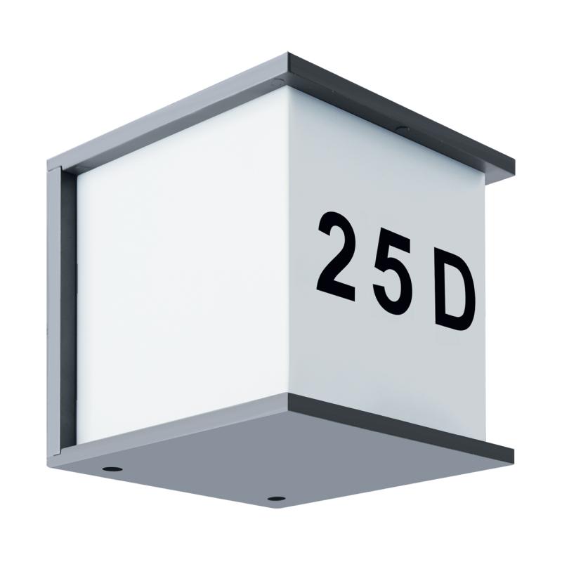 Kinkiet, plafon z numerem domu MAXIM E27 IP54 szary