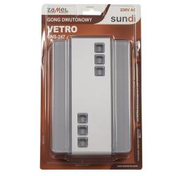 Gong dwutonowy Vetro GNS-247 srebrny Zamel