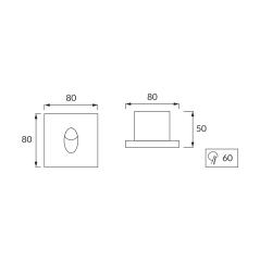 Oprawa schodowa LED POWER ZUMRUT HL957L biała 4000K