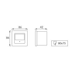 Oprawa schodowa LED DIAMOND 2W biała 4000K