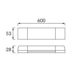 Oprawa liniowa hermetyczna pyłoszczelna LED TYMON 18W 4000K IP65 biała