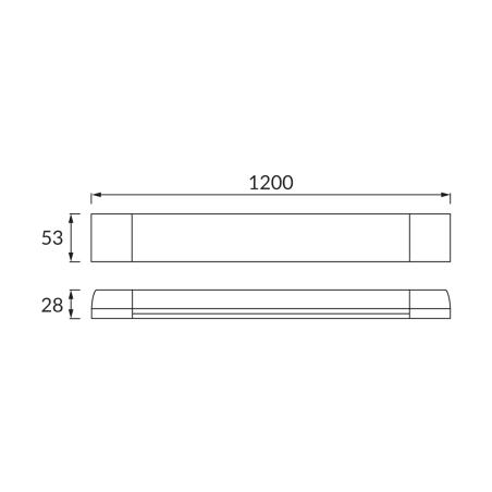 Oprawa liniowa hermetyczna pyłoszczelna LED TYMON 36W 4000K IP65 biała