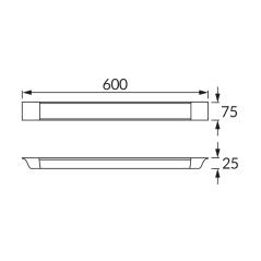 Oprawa liniowa FLAT LED 20W 4000K IP42 60 cm biała