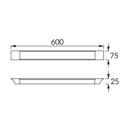 Oprawa liniowa FLAT LED 20W 4000K IP42 60 cm biała