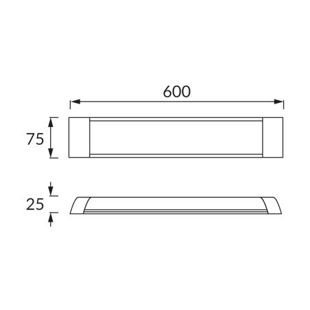 Oprawa liniowa FLATER LED 20W 4000K IP42 60 cm biała