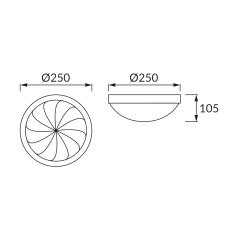 Plafoniera hermetyczna WIR 75 E27 IP65 biała