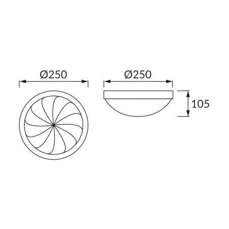 Plafoniera hermetyczna WIR 75 E27 IP65 biała
