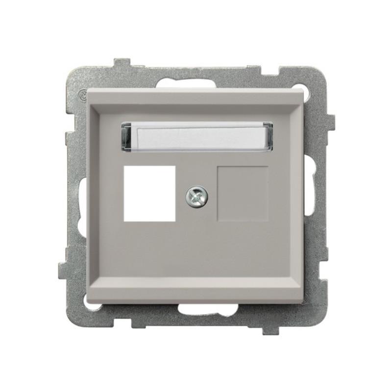 Ospel Sonata kaszmir - obudowa gniazda pojedynczego typu Keystone prosta GPK-1R/p/82