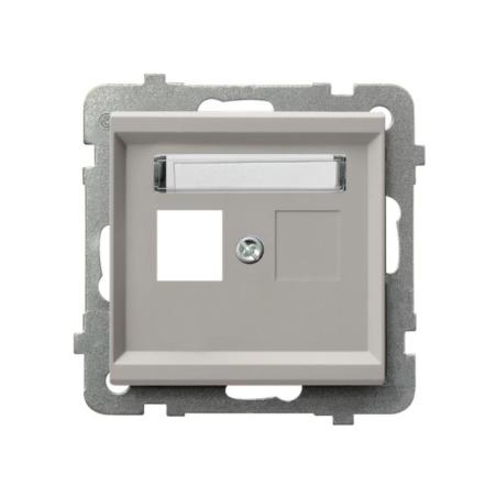 Ospel Sonata kaszmir - obudowa gniazda pojedynczego typu Keystone prosta GPK-1R/p/82