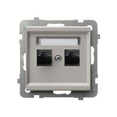 Ospel Sonata kaszmir - gniazdo komputerowe kat.5e GPK-2R/K/m/82