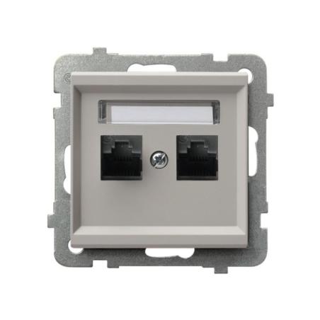 Ospel Sonata kaszmir - gniazdo komputerowe kat.5e GPK-2R/K/m/82
