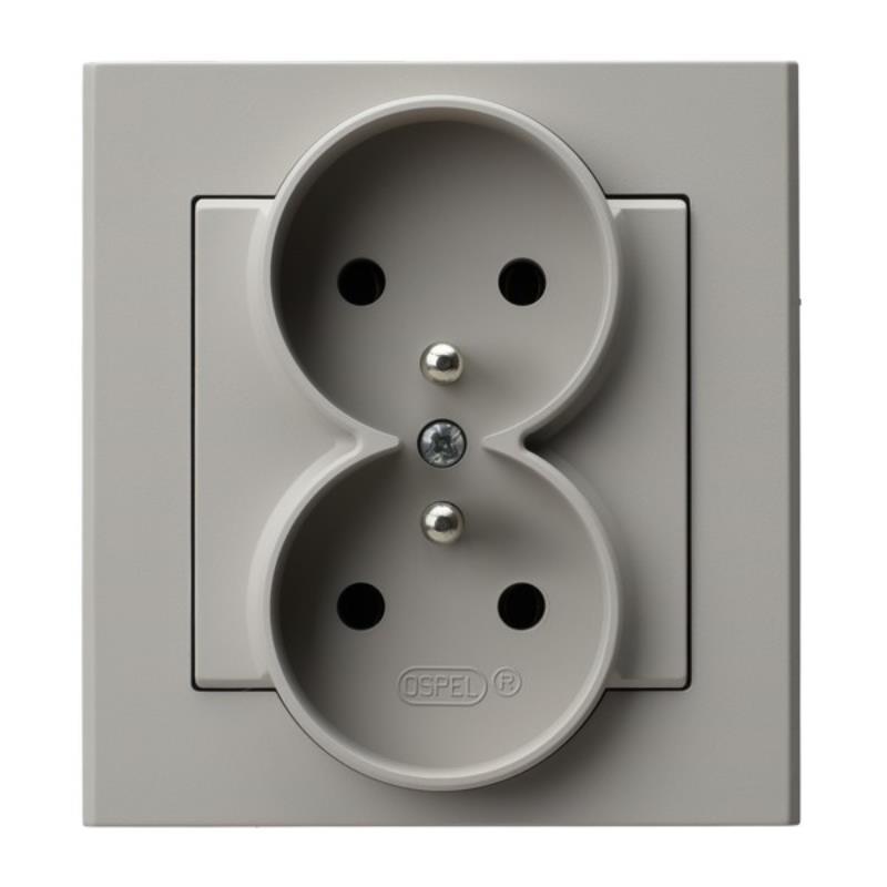 Ospel Sonata kaszmir - gniazdo podwójne (+0) GP-2RZ/82