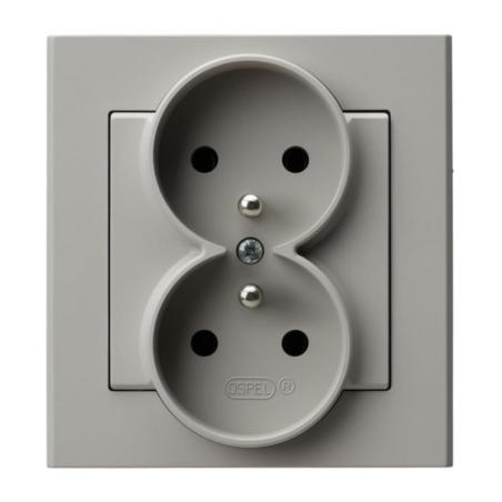 Ospel Sonata kaszmir - gniazdo podwójne (+0) GP-2RZ/82