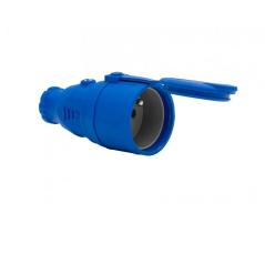 Gniazdo gumowe NOVA 230V 16A IP44 niebieskie