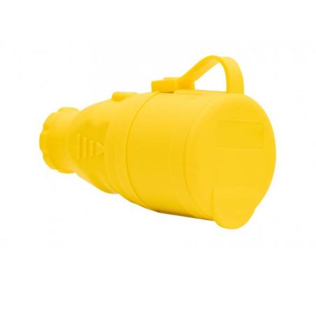 Gniazdo gumowe NOVA 230V 16A IP44 żółte
