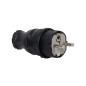 Wtyczka gumowa NOVA 230V 16A IP44 czarna