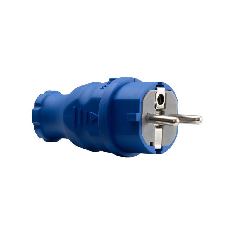 Wtyczka gumowa NOVA 230V 16A IP44 niebieska
