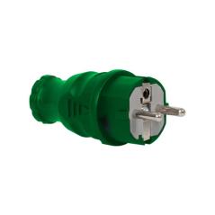 Wtyczka gumowa NOVA 230V 16A IP44 zielona