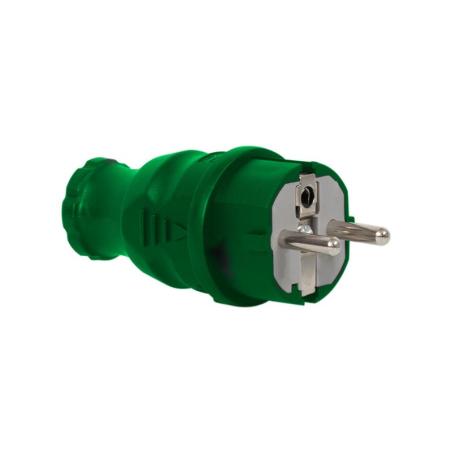 Wtyczka gumowa NOVA 230V 16A IP44 zielona