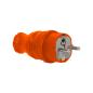 Wtyczka gumowa NOVA 230V 16A IP44 pomarańczowa