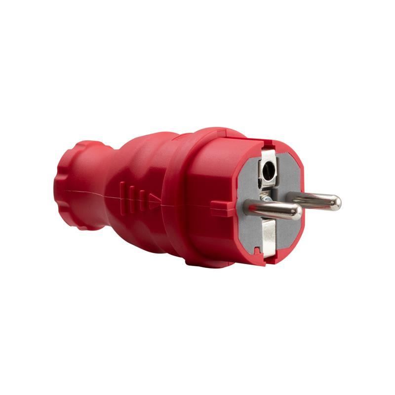 Wtyczka gumowa NOVA 230V 16A IP44 czerwona