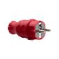 Wtyczka gumowa NOVA 230V 16A IP44 czerwona