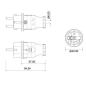 Wtyczka gumowa NOVA 230V 16A IP44 czerwona