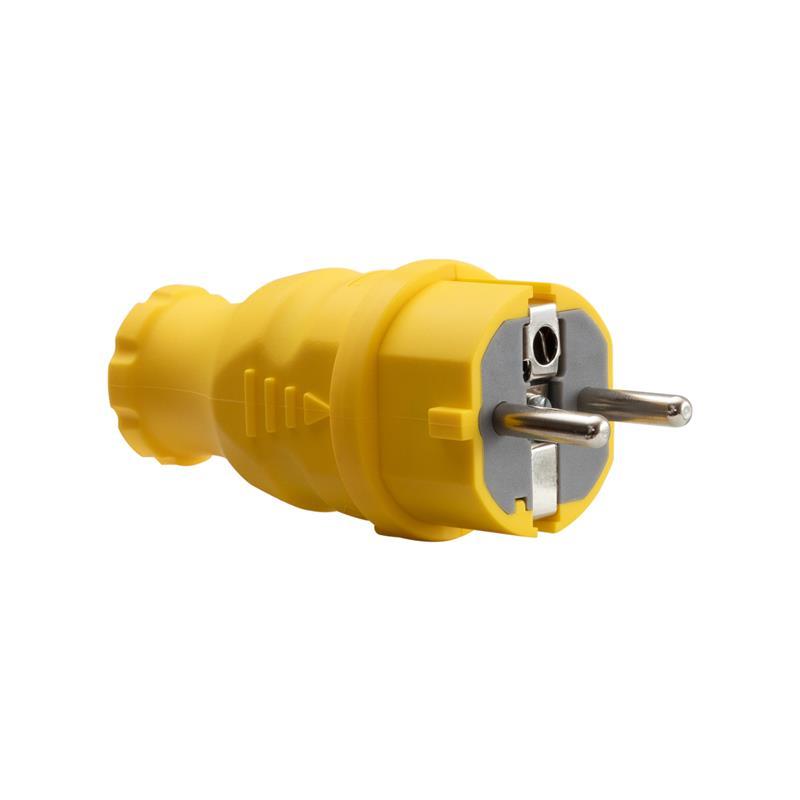 Wtyczka gumowa NOVA 230V 16A IP44 żółta