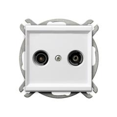 Ospel Sonata biały mat - gniazdo RTV przelotowe GPA-10RP/m/75