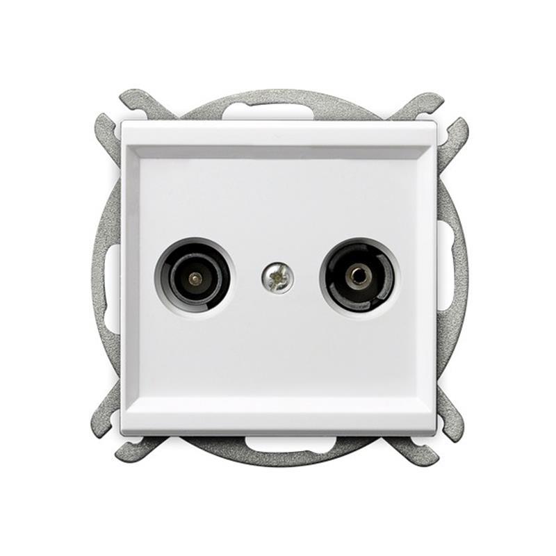 Ospel Sonata biały mat - gniazdo RTV przelotowe GPA-10RP/m/75