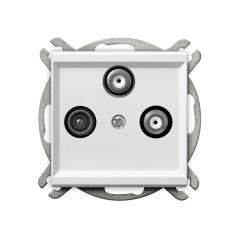 Ospel Sonata biały mat - gniazdo RTV-SAT podwójne GPA-R2S/m/75