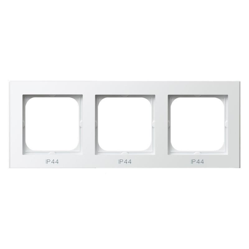 Ospel Sonata biały mat - ramka IP44 RH- 3R/75