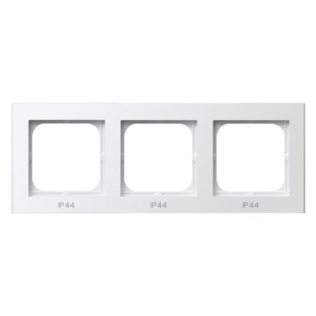 Ospel Sonata biały mat - ramka IP44 RH- 3R/75