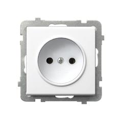 Ospel Sonata biały mat - gniazdo pojedyncze GP-1R/m/75