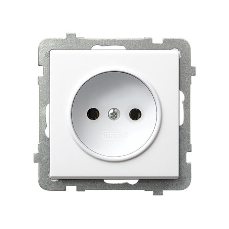 Ospel Sonata biały mat - gniazdo pojedyncze GP-1R/m/75