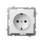 Ospel Sonata biały mat - gniazdo pojedyncze  SCHUKO GP-1RS/m/75
