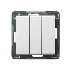 Ospel Sonata biały mat - łącznik potrójny zwierny ŁP-24R/m/75