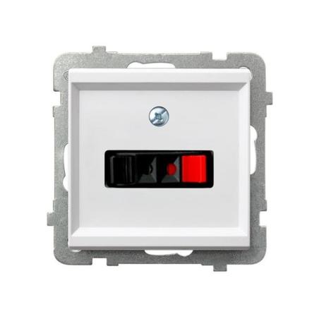 Ospel Sonata biały mat - gniazdo głośnikowe GG-1R/m/75