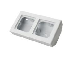 Ospel Sonata biały mat - puszka narożna z ramką PNP-2RN/75