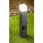 Lampa ogrodowa stojąca z gniazdem LARGO 50 E27 IP44 grafit