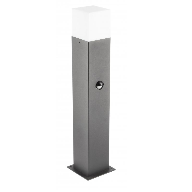 Lampa ogrodowa stojąca z czujnikiem ruchu LARGO 50 E27 IP44 grafit