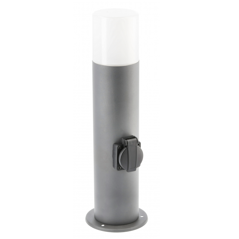 Lampa ogrodowa stojąca z gniazdem CORTA-P 40 E27 IP44 grafit