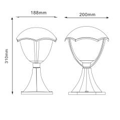 Lampa ogrodowa stojąca słupek GRANDE 31 E27 IP54 czarna
