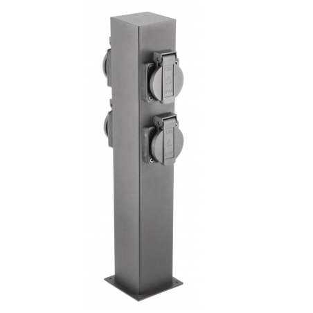 Gniazdo ogrodowe stojące LARGO-P 36 4 gniazda Schuko IP54 3500W grafit