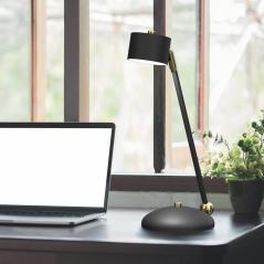 Lampka biurkowa ARENA czarna/złota 1xGX53