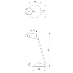 Lampka biurkowa ARENA BLUE/złota 1xGX53
