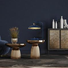 Lampka biurkowa FELIX NAVY BLUE/złota 1xE27