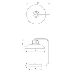 Lampka biurkowa FELIX NAVY BLUE/złota 1xE27