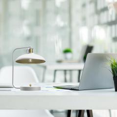 Lampka biurkowa FELIX biała/złota 1xE27