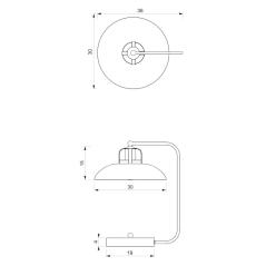 Lampka biurkowa FELIX biała/złota 1xE27